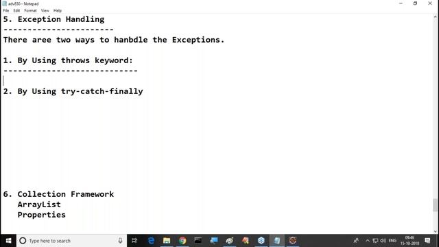 ADV. JAVA Introduction || Demo - 6 || by Mr. Nagoor Babu Sir On 15-10-2018 смотреть онлайн