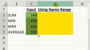 Excel: Function Name Range