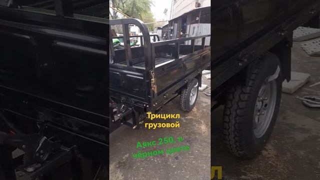 Трицикл грузовой АЯКС 250, в чёрном цвете.