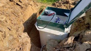 Монтаж септика Аквалос при близких грунтовых водах