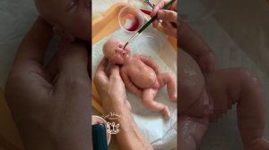 Роспись силиконовой куклы/silicone doll painting #siliconebaby #siliconedoll