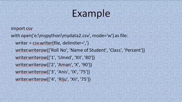 Handling CSV Files in Python