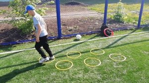 Простое упражнение на координацию с тренировочными кольцами #2