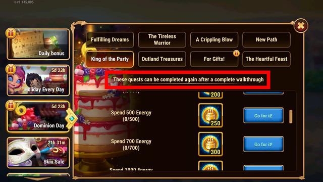 Dominion Day 6th Anniversary - Steller Skins Andy Tristan Markus  Hero Wars Mobile