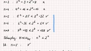 n^2 kleiner als 2^n, vollständige Induktion, Induktionsbeweis, Blatt 2 A3a), Analysis 1