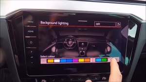 VW Passat B8.5 – activation of 10 colours for instrument cluster and multimedia device illumination