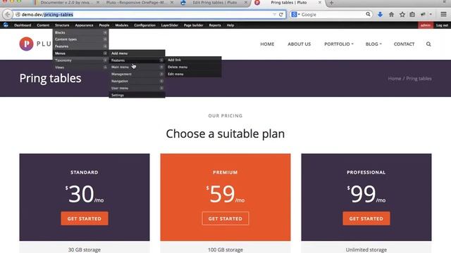 Pluto Drupal Page Builder Import Pricing tables смотреть онлайн