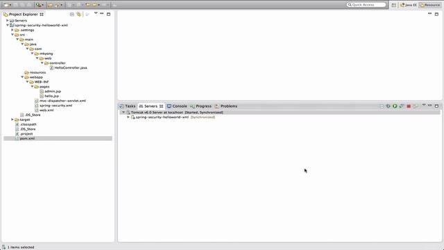 Spring Security Hello World Example смотреть онлайн