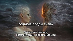 ГОРЬКИЕ ПЛОДЫ ГНЕВА. Фрагмент сеанса, комментарии, рекомендации