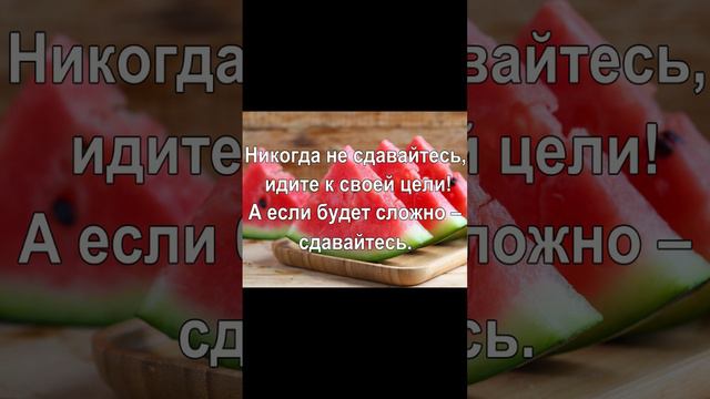 Никогда не сдавайтесь, идите к своей цели! А если будет сложно – сдавайтесь.