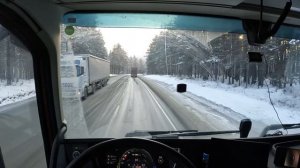 Рейс на Якутск . Проходим Култук , висят фуры.VOLVO FH 540 POV DRIVING