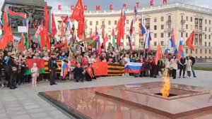 Митинг в Белоруссии, в поддержку России! Спасибо Братья Белорусы!