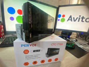 Магнитола 1 din Pervoi 7708 с экраном 7 дюймов
