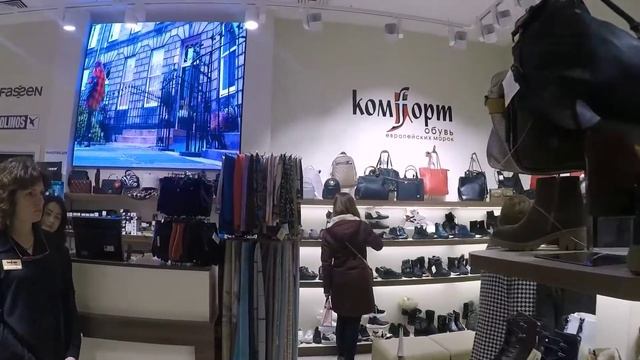 Видеоэкран для сети магазинов «Комфорт», г. Москва