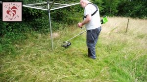 Greenworks GD40BCB Cordless Brushcutter in Use Review