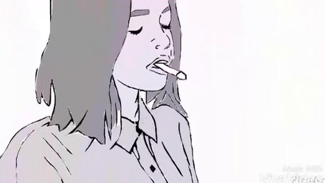 Рисование в приложении PicsArt.Девушка с сигаретой смотреть онлайн