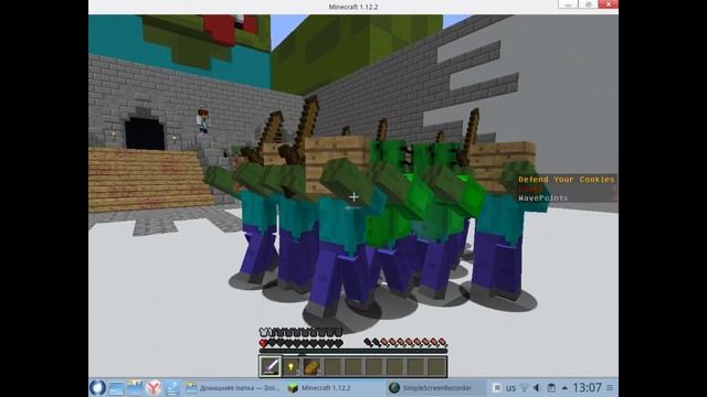 Minecraft 1.12.2 мини-игра Защити печеньки