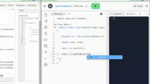 Beecrowd - URI - 1002 - Área do Círculo - Linguagem Java