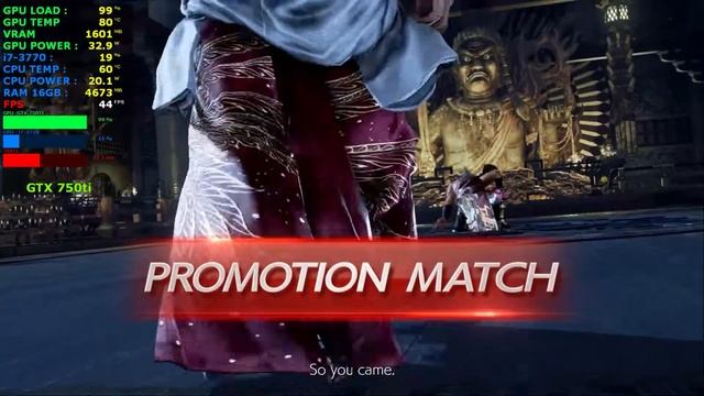 TEKKEN 7 Gameplay Test on GTX 750ti Best Graphics settings смотреть онлайн