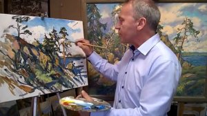 МАСТЕР-КЛАСС. Карельский пейзаж.Часть 3. Небо и облака.Холст,масло.