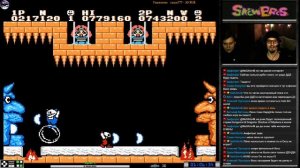 Snow Bros прохождение | Игра на (Dendy, Nes, Famicom, 8 bit) Capcom 1990 Стрим RUS