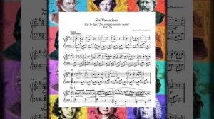 Beethoven 6 Variations on Nel cor piu non mi sento WoO 70 Piano Sheet Music Printable PDF Download