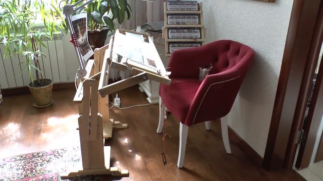 Вышивка ЭстЭ "Маркиза за  Вышиванием". Новая вышитая картина моей мамы.