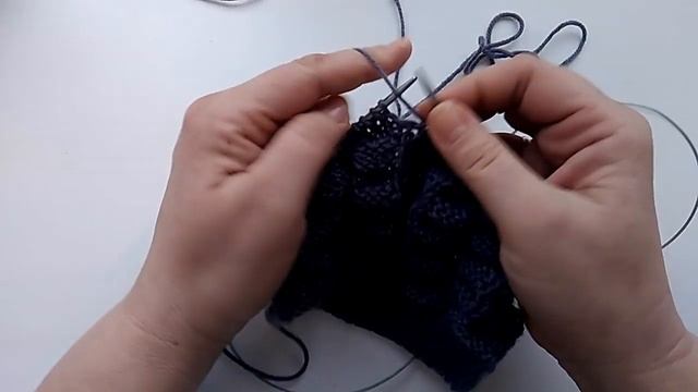 Узор шахматка спицами. Узор для шапки, шарфа, пледа.