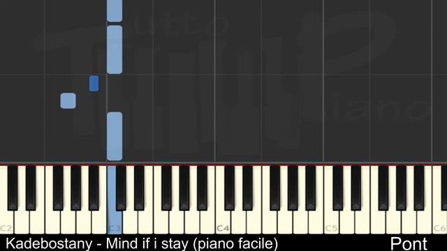 Kadebostany - Mind if i stay (piano facile)