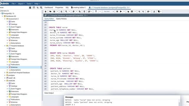 Using postgreSQL Environment to develop a Hospital-like database. Example J.T Hospital database.... смотреть онлайн