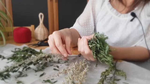 Создание пучка из трав для окуривания и очищения