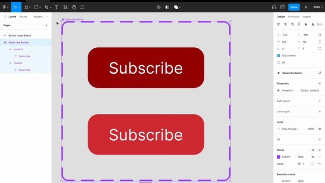 How To Create Button Hover Effect On Figma смотреть онлайн