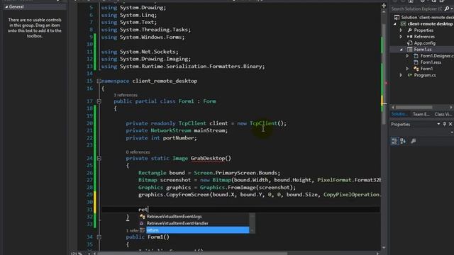 C#- How to create a Remote Desktop Viewer (Part 1/2 Client) | sojebsoft tutorial