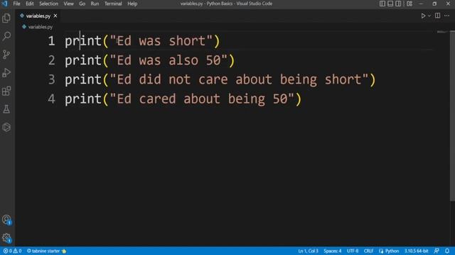 Python Basics: Variables