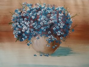 Мастер Класс. Гуашь. Индивидуальный урок. РИСУЕМ НЕЗАБУДКИ