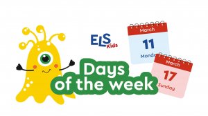 The days of the week cartoon//Monster video esl//Action Verbs for kids