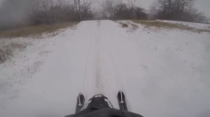 first snowmobile ride on the track