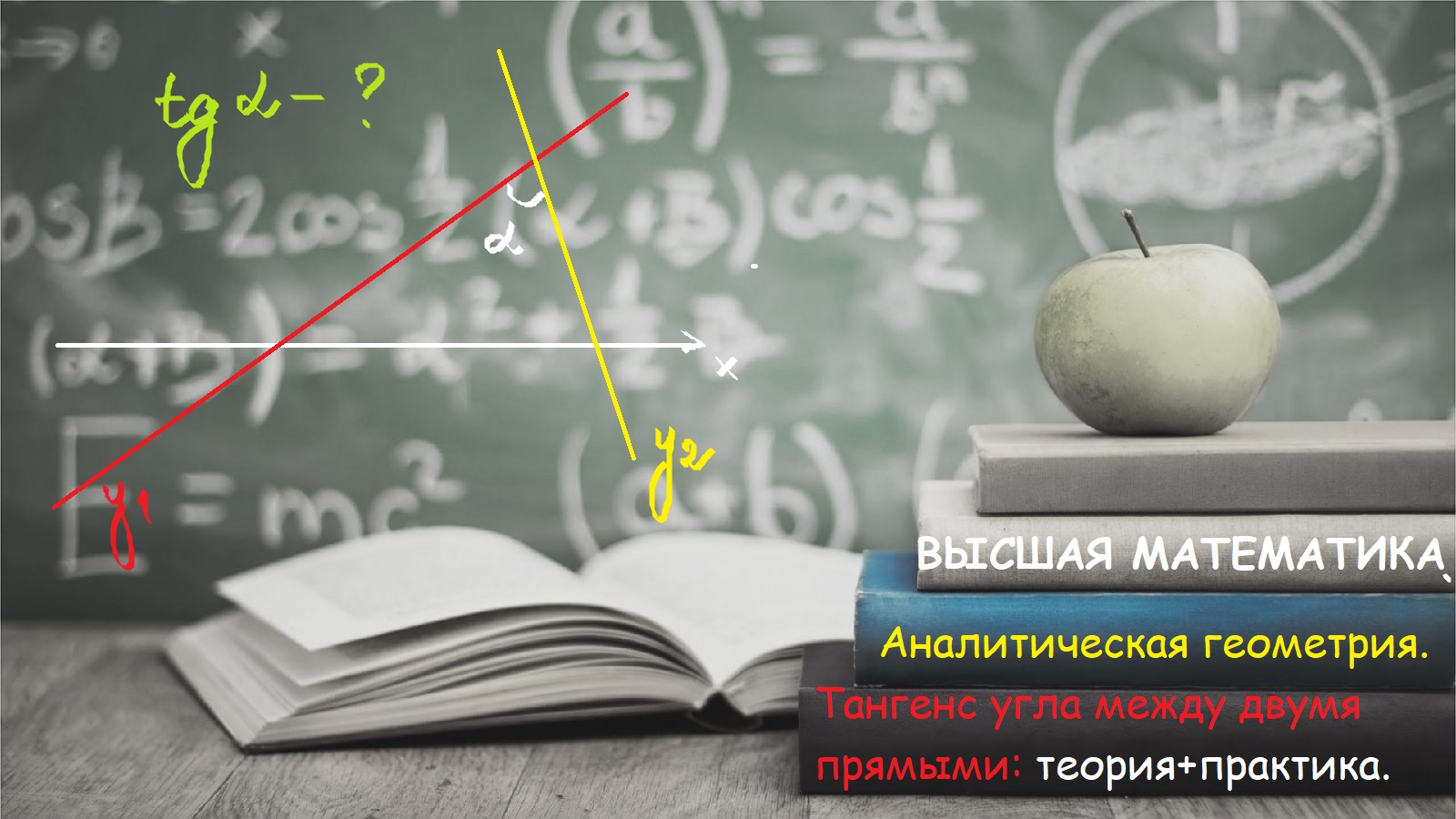 ВЫСШАЯ МАТЕМАТИКА. 10.3 .Тангенс угла между двумя прямыми на плоскости.