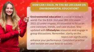 How Can I Excel in the BD-205 Exam on Environmental Education?