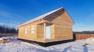 Одноэтажный дом из бруса 8 на 12 в Сыктывкаре от Центра Домостроения. Планировка частного дома