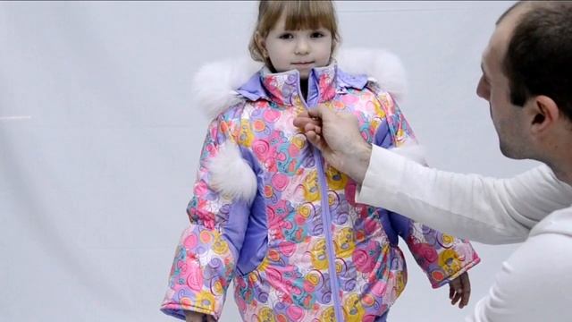 Детский зимний комбинезон для девочки "Диана" смотреть онлайн