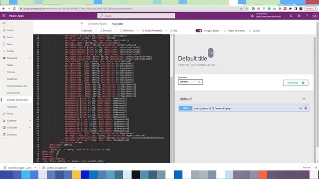 PowerApps custom API connector смотреть онлайн