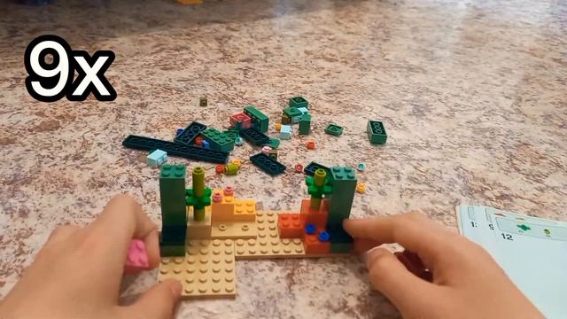 Собрал LEGO Minecraft битва со стражем ???