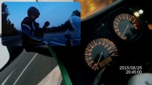 Suzuki gsx750f Katana top speed and acceleration 0-100km.  Максимальная скорость и разгон!