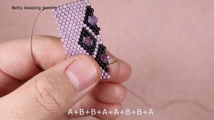 Brilliant Beading bracelet with 2 colors seedbeads and bicon beads.beading tutorials