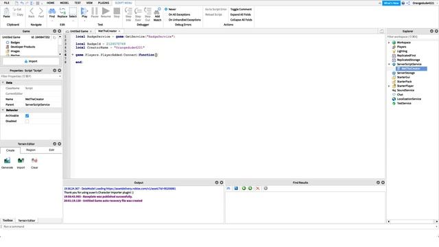 Roblox Scripting Tutorial: How to Script a You Met the Creator Badge смотреть онлайн
