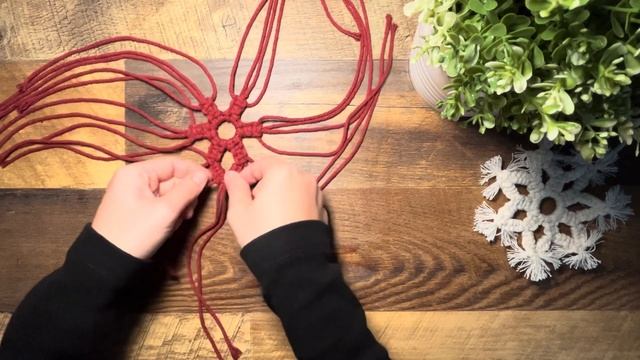 DIY Snowflake Christmas decoration - Macrame Weaving смотреть онлайн