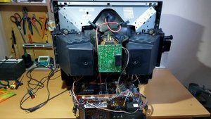 Ремонт - обзор телевизора SONY Trinitron KM-2553MT / Отключается