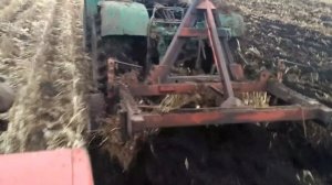 Кировец!!! Три Т-150к Вспашка плоскорезом