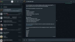 How to use ChatGPT3 to Telegram and whatsapp